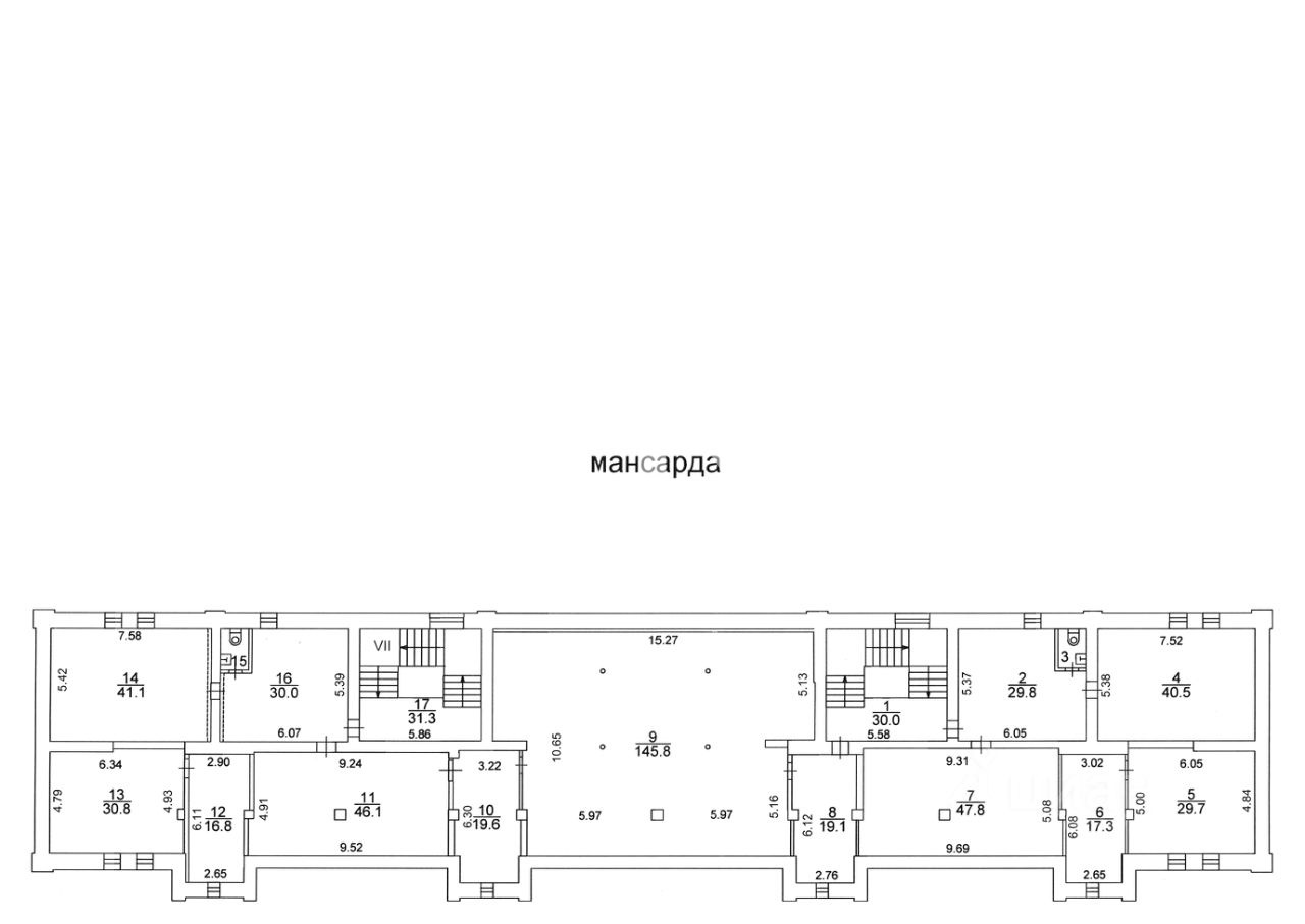 Планировка офиса 2828.1 м², 1 этаж, Административное здание «г Москва, Открытое ш., 24А»